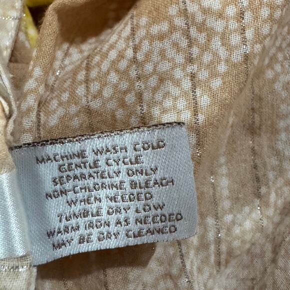 Chico’s SZ 3 (X-Large) Top Geometric V-Neck 3/4 Sleeve Lightweight Slits Ombre - Picture 8 of 8